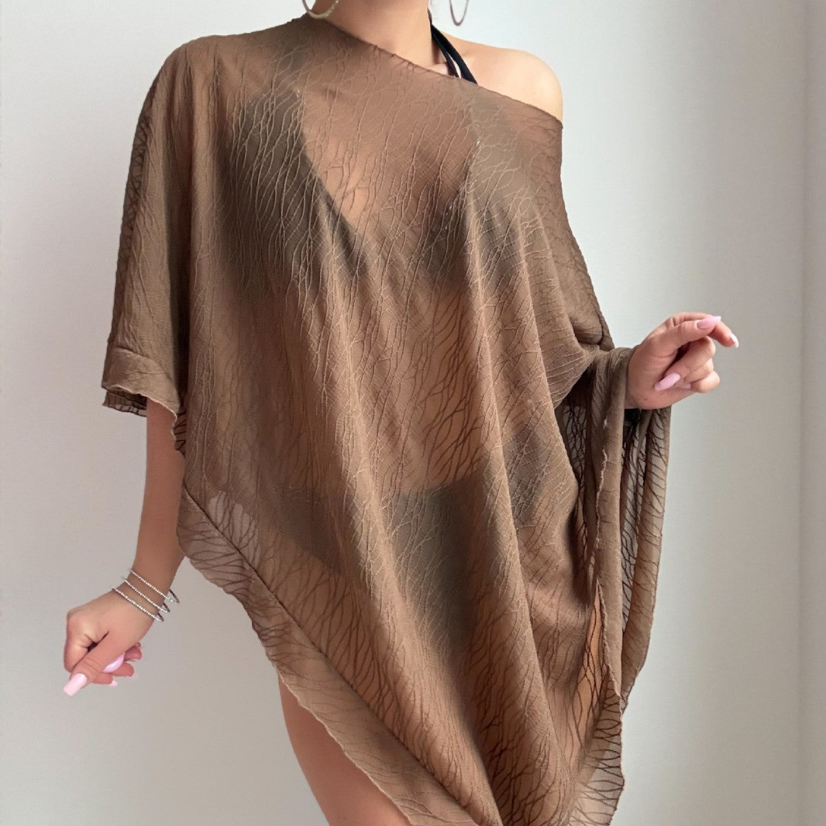 Brown top swimsuit