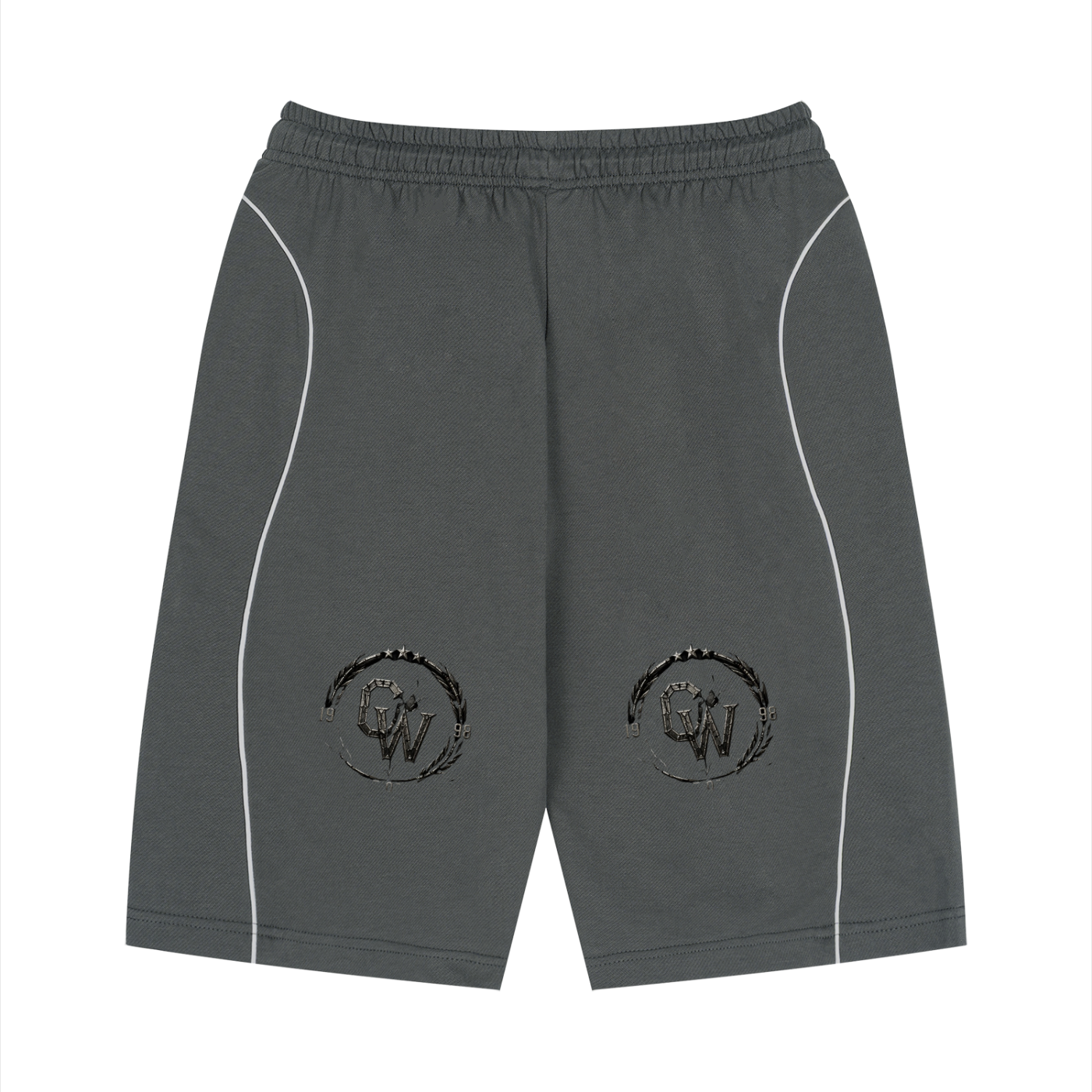 Unisex Piping Drawstring Shorts