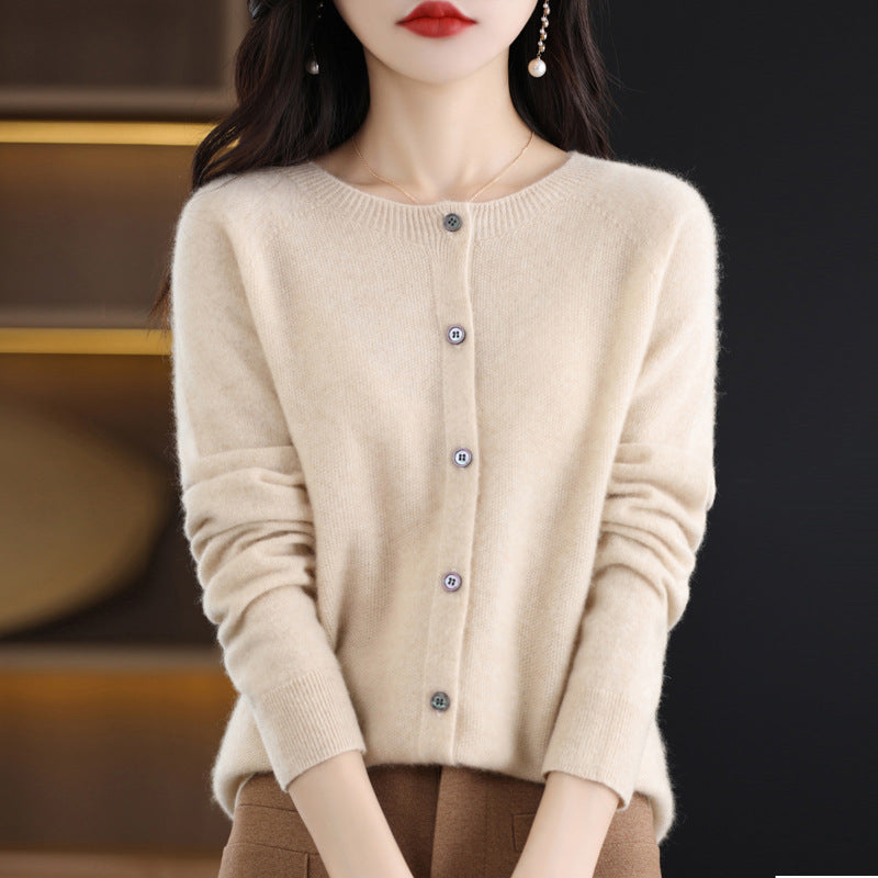 Osmanthus needle wool sweater women&