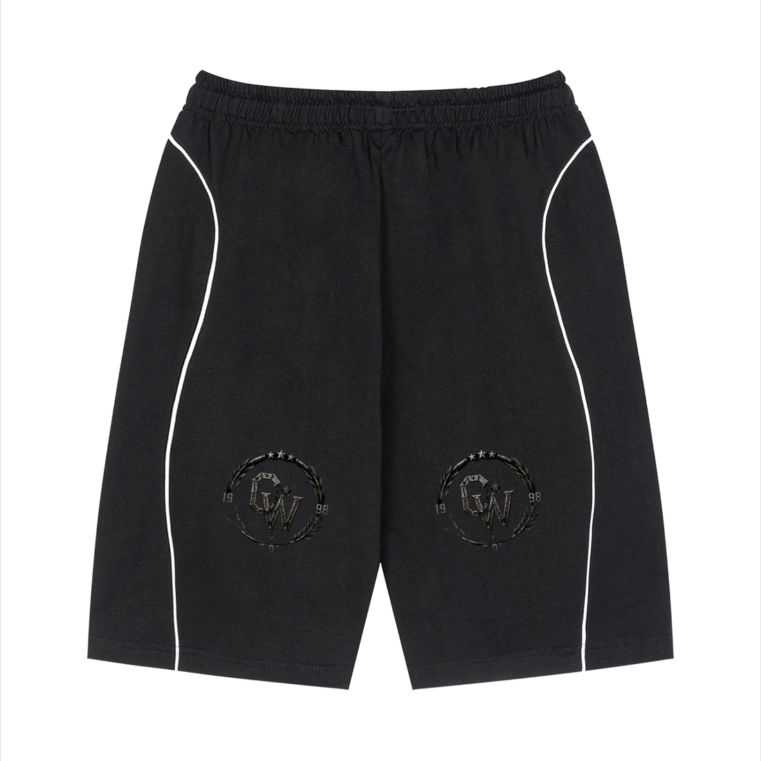 Unisex Piping Drawstring Shorts
