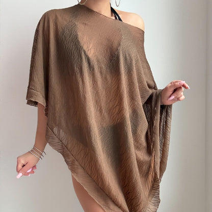 Brown top swimsuit