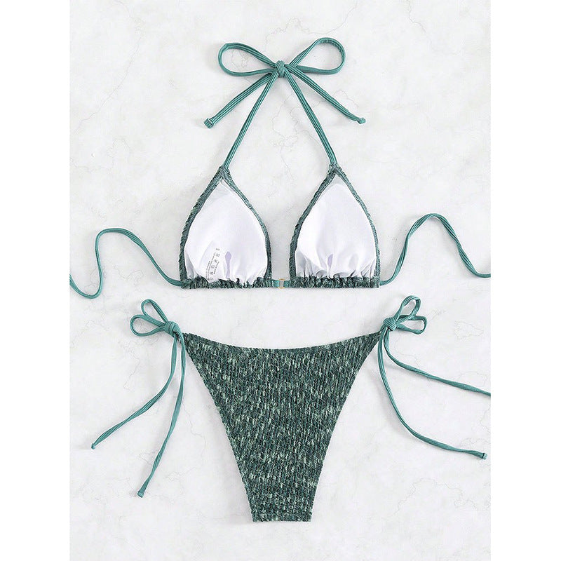 Separated Bikini for Women, Sexy Three-Piece Tied Bikini Swimwear for Cross-Border Wholesale