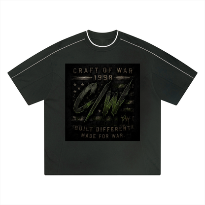 Unisex Oversized Contrast Tape T-Shirt