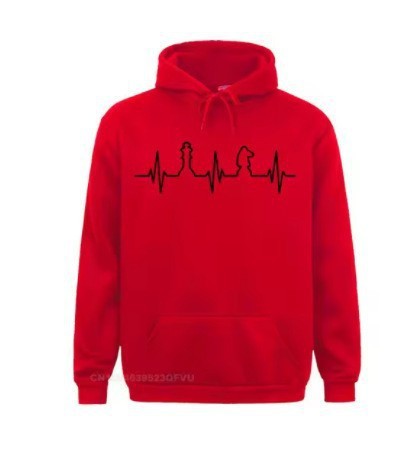 Chess Heartbeat 3D Digital Printed Long Sleeve Hoodie