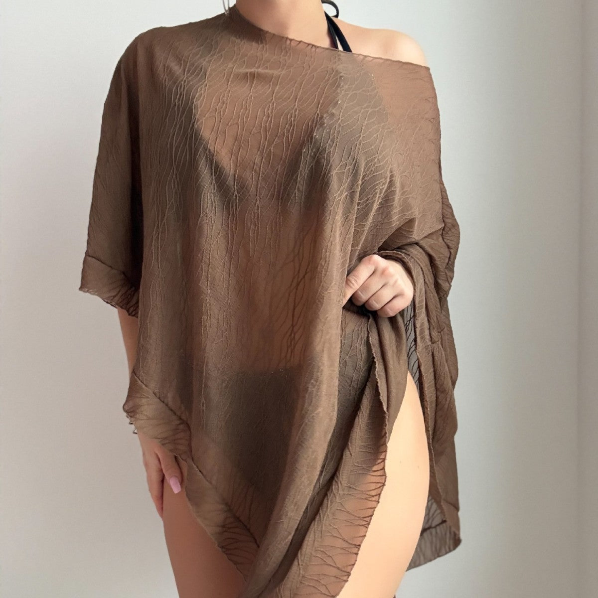 Brown top swimsuit