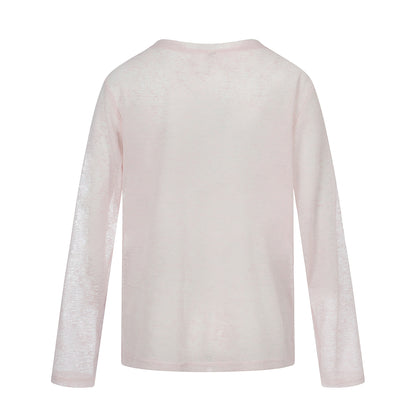 graffiti printed lightweight cover-up T-shirt breathable round neck loose sunscreen long sleeve