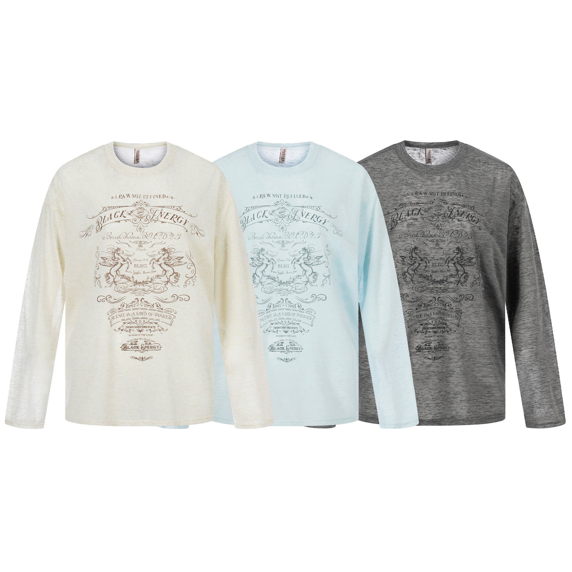 Round Neck Oversized Top  Lightweight Breathable Loose  Versatile Long Sleeve Shirt Trendy