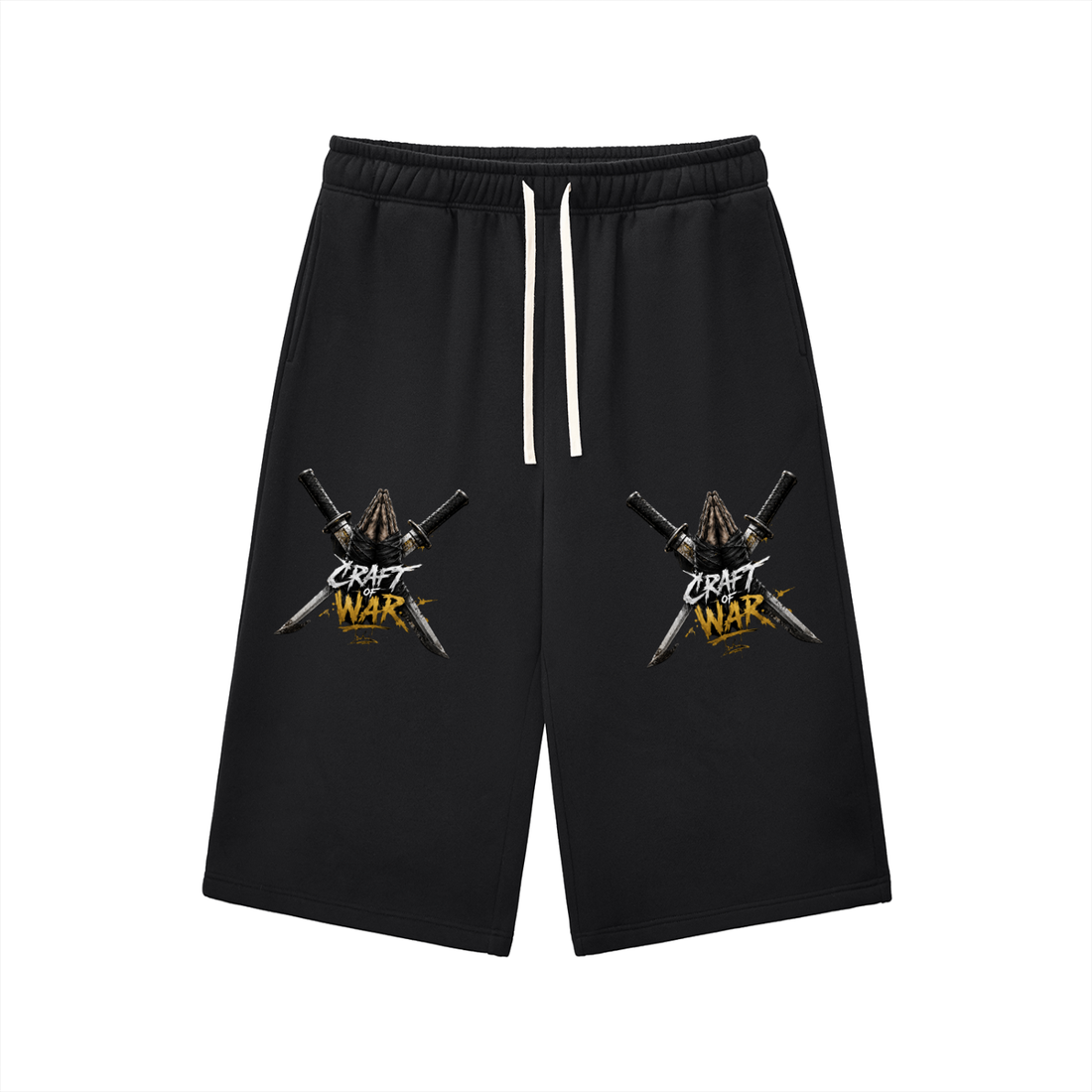Relaxed Drawstring Three-quarter Sweatpants