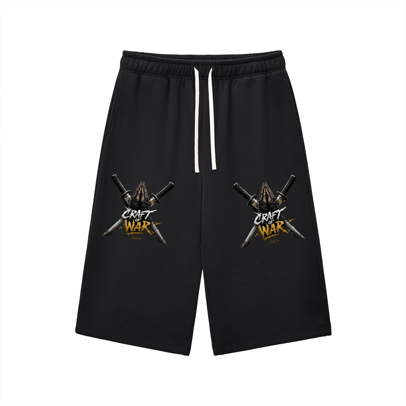 Relaxed Drawstring Three-quarter Sweatpants