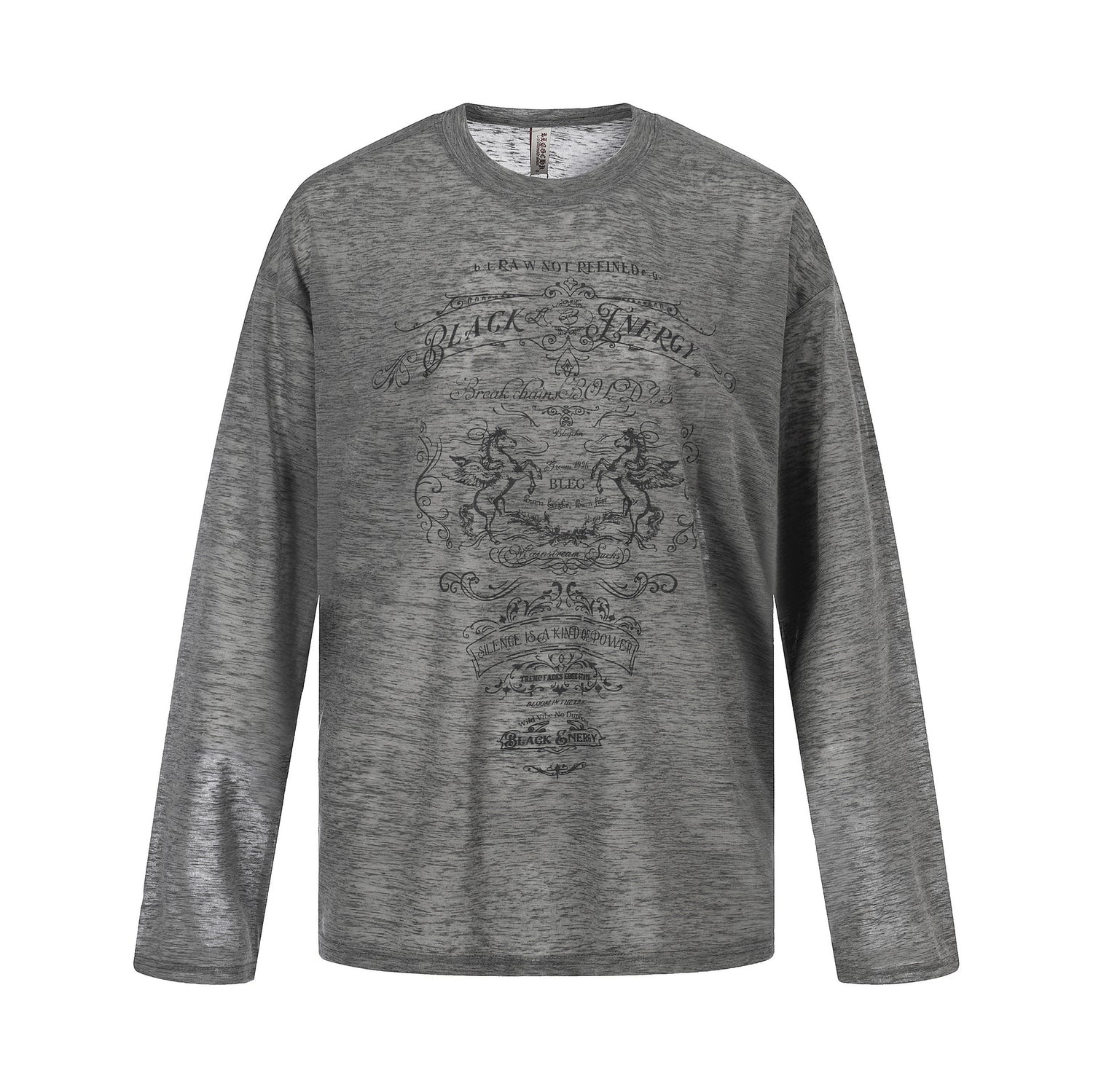 Round Neck Oversized Top  Lightweight Breathable Loose  Versatile Long Sleeve Shirt Trendy