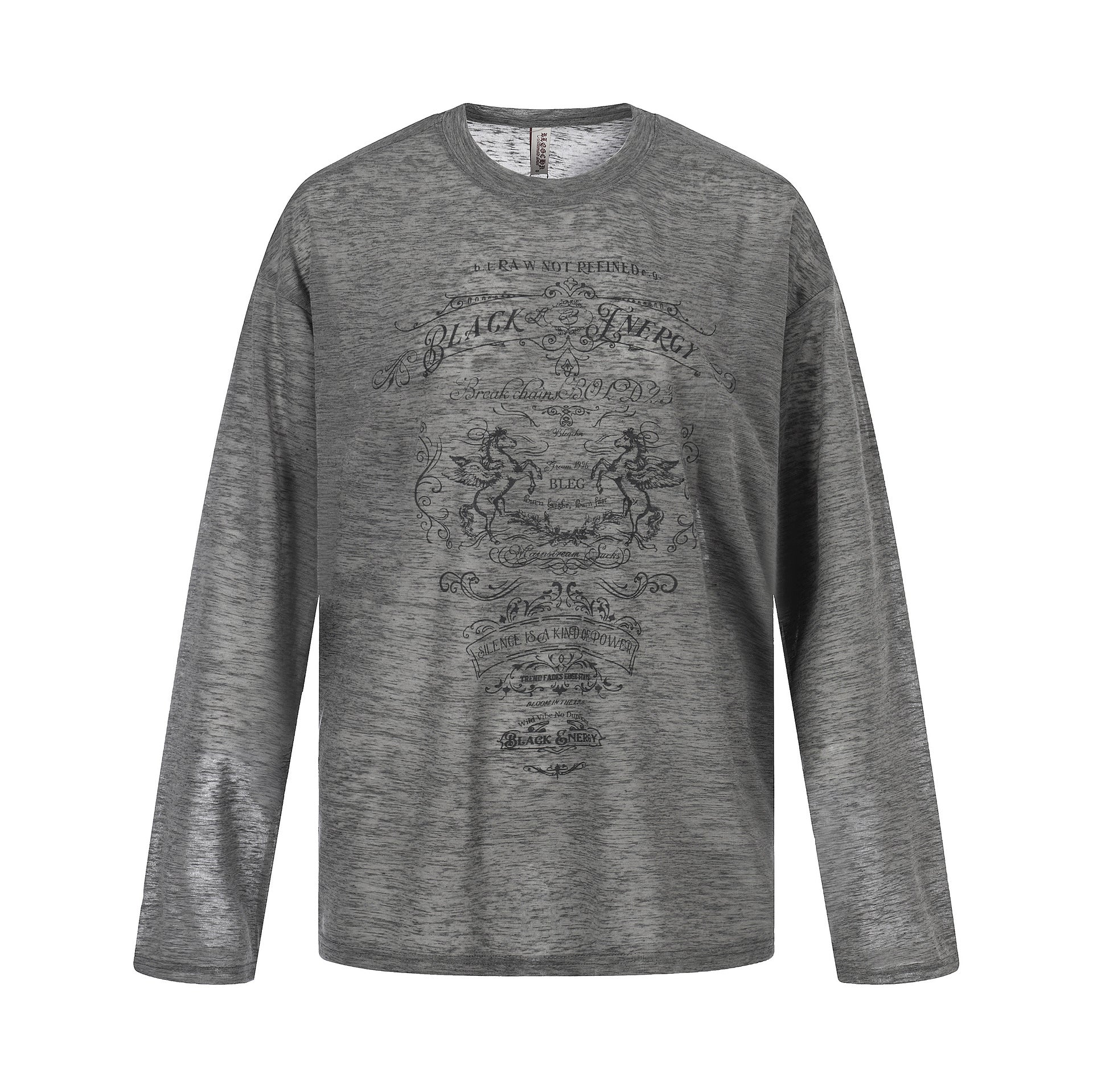 Round Neck Oversized Top  Lightweight Breathable Loose  Versatile Long Sleeve Shirt Trendy