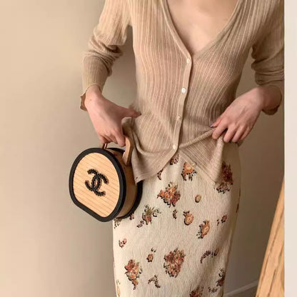 Cloud-like fine-spun superfine wool versatile cardigan/air-conditioning shirt long sleeve top