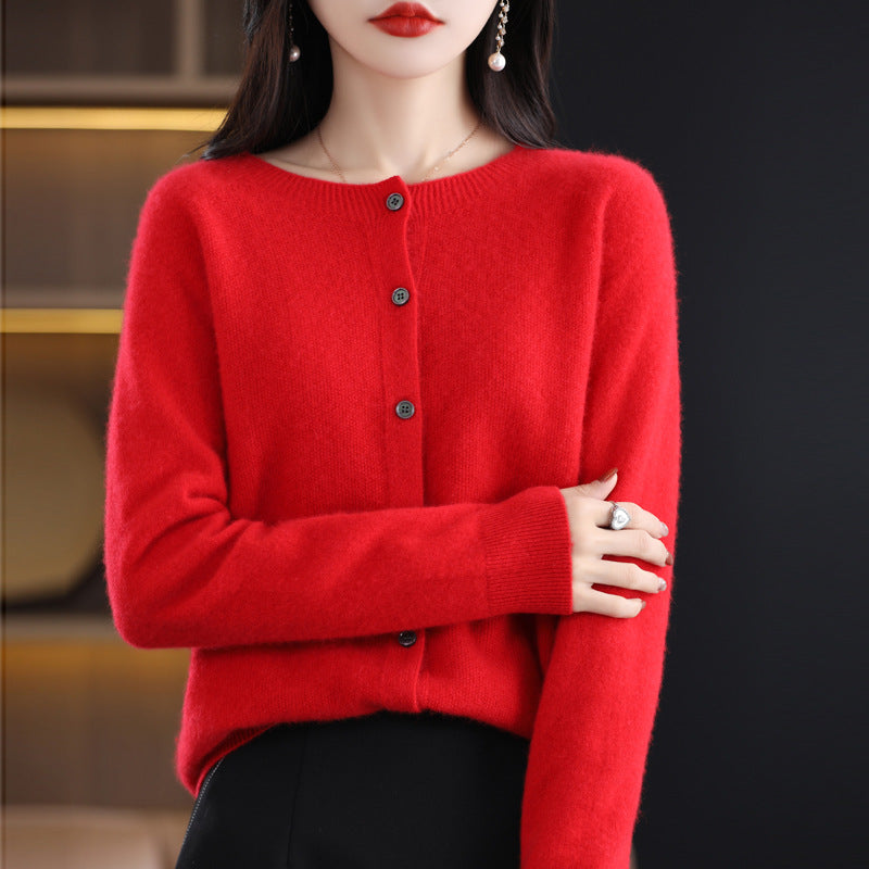 Osmanthus needle wool sweater women&