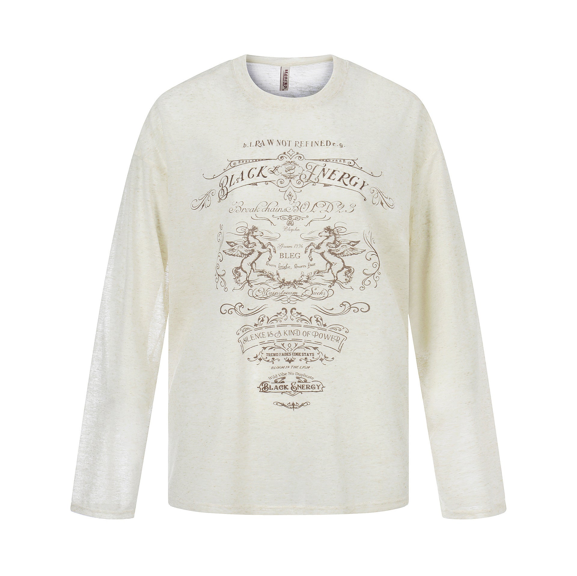 Round Neck Oversized Top  Lightweight Breathable Loose  Versatile Long Sleeve Shirt Trendy