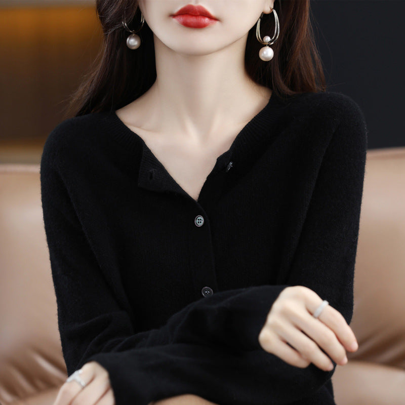 Osmanthus needle wool sweater women&