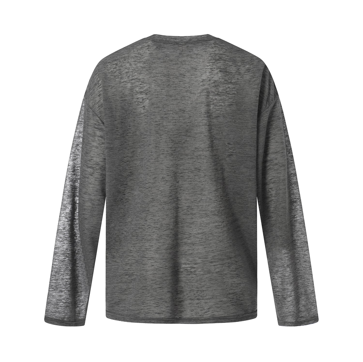 Round Neck Oversized Top  Lightweight Breathable Loose  Versatile Long Sleeve Shirt Trendy
