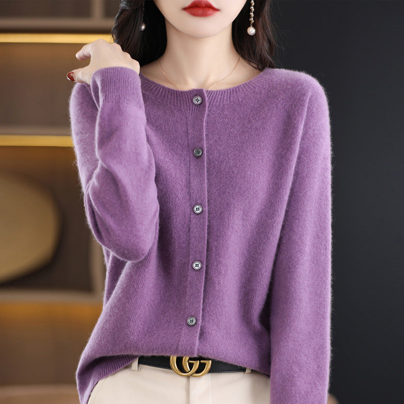 Osmanthus needle wool sweater women&