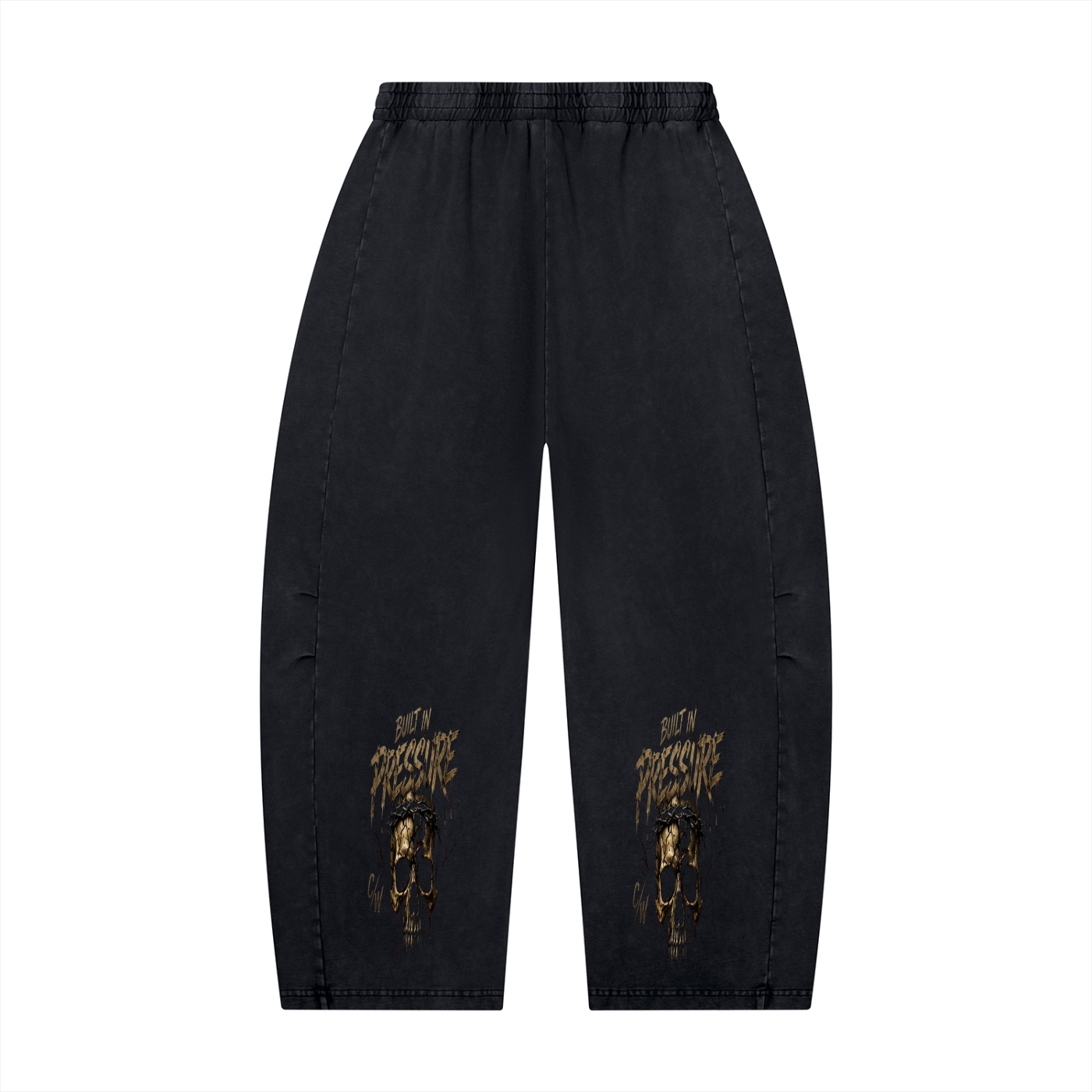 Unisex Mineral Wash Barrel Leg Pants