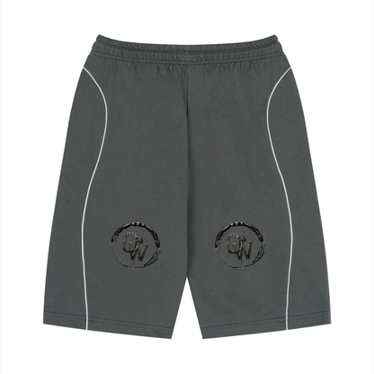 Unisex Piping Drawstring Shorts