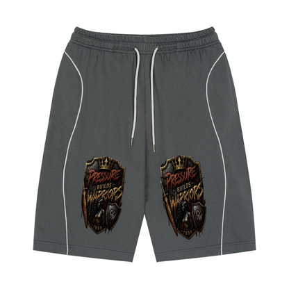 Unisex Piping Drawstring Shorts