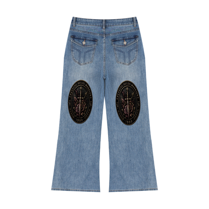 Women’s Vintage Wash Wide Leg Jeans